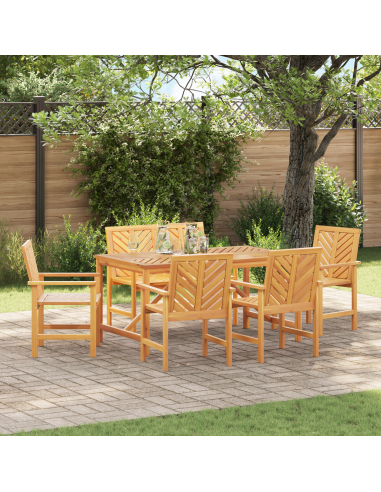 Set da Pranzo per Giardino 6 pz Marrone