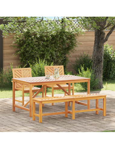 Set da Pranzo per Giardino 4 pz Marrone