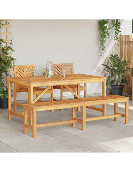 Set da Pranzo per Giardino 4 pz Marrone