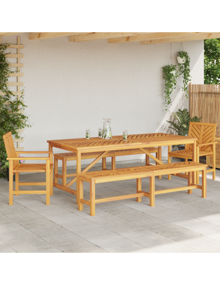 Set da Pranzo per Giardino 5 pz Marrone