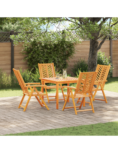 Set da Pranzo per Giardino 5 pz Marrone