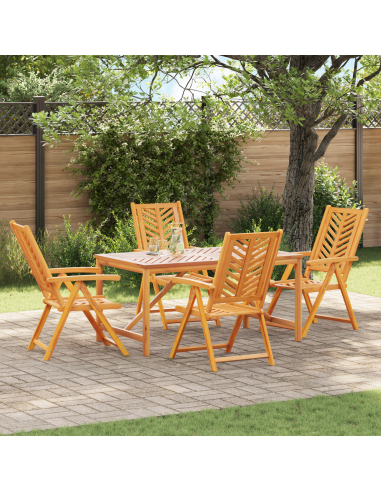 Set da Pranzo per Giardino 5 pz Marrone