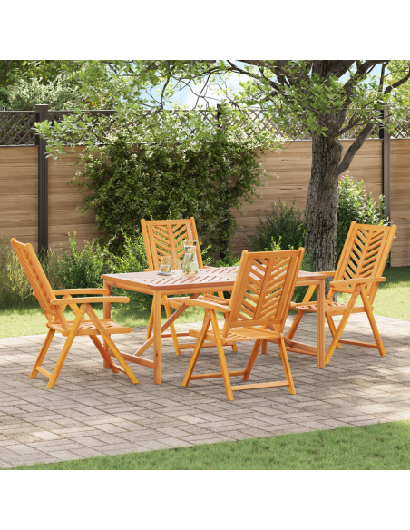 Set da Pranzo per Giardino 5 pz Marrone