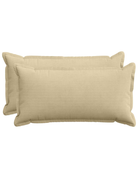 Federa 2 pz HOUTEN Grigio Verde Chiaro 40 x 80 cm corduroy