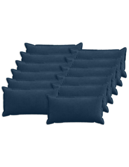 Federa 12 pz HOUTEN Blu navy 40 x 80 cm corduroy