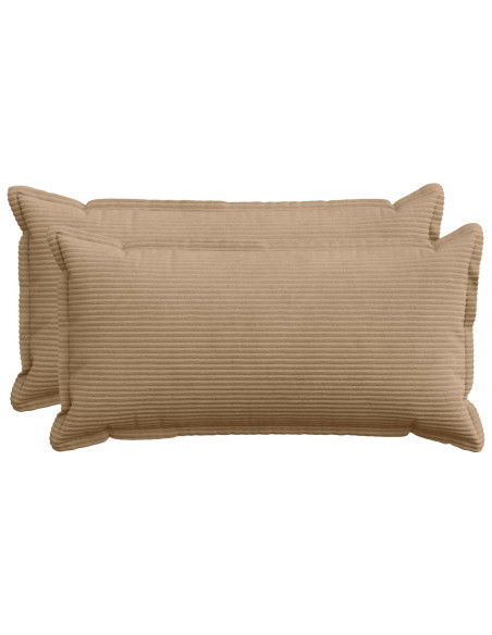 Federa 2 pz HOUTEN Marrone 40 x 80 cm corduroy