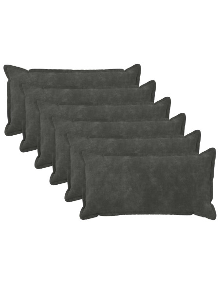 Federa 6 pcs HOUTEN Antracite 40 x 80 cm Fleece in microfibra