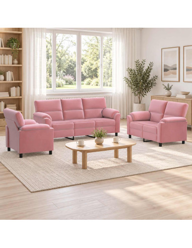 Set di divani 3 pcs Rosa Velluto