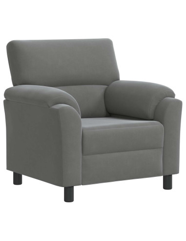 Set di divani 3 pcs Grigio Scuro Velluto