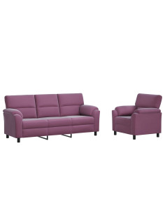 Set di divani 2 pcs Viola Velluto 2