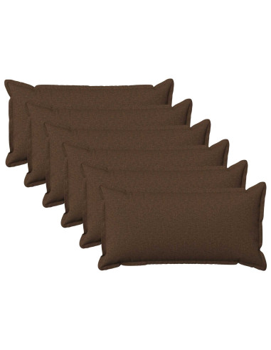 Federa 6 pcs HOUTEN Marrone 40 x 70 cm Lino