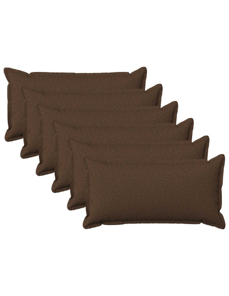 Federa 6 pcs HOUTEN Marrone 40 x 70 cm Lino