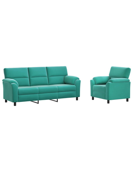 Set di divani 2 pcs Turchese Velluto