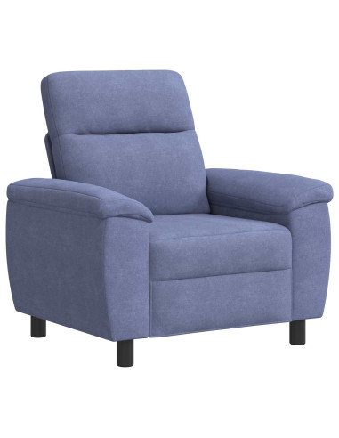 Set di divani 3 pcs Blu jeans Tessuto