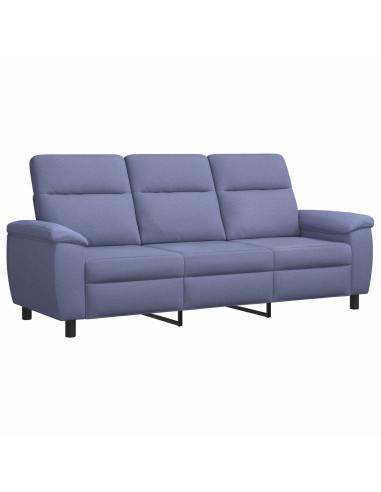 Set di divani 3 pcs Blu jeans Tessuto