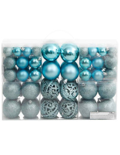 Palline di Natale 100 pz Turchesi 3 / 4 / 6 cm 2