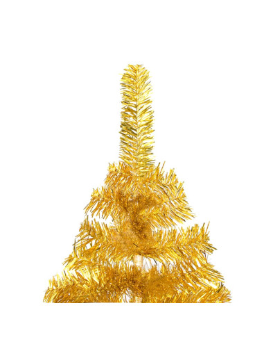 Albero di Natale Preilluminato con Palline Oro 150 cm PET