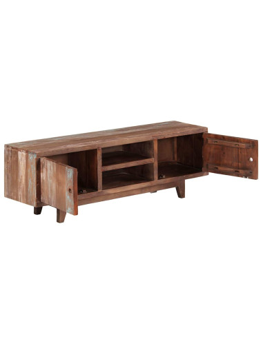 Mobile Porta TV in Legno di Acacia Stile Vintage 118x30x40 cm
