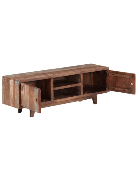 Mobile Porta TV in Legno di Acacia Stile Vintage 118x30x40 cm