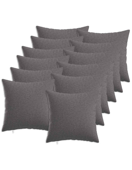 Federa 12 pz HEERLEN Grigio Chiaro 50 x 50 cm Tessuto