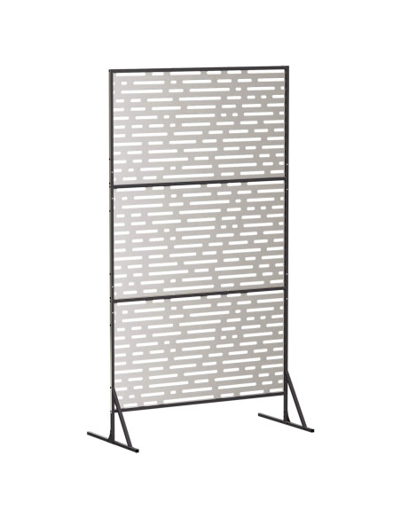 Schermo per Privacy 100 x 50 x 180 cm Acciaio Inox Argento