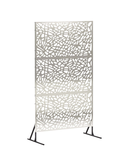 Schermo per Privacy 100 x 50 x 180 cm Acciaio Inox Argento