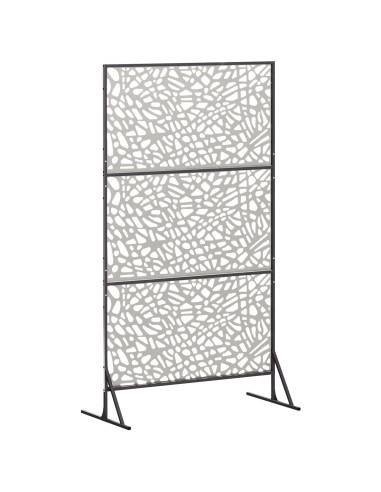 Schermo per Privacy 100 x 50 x 180 cm Acciaio Inox Argento