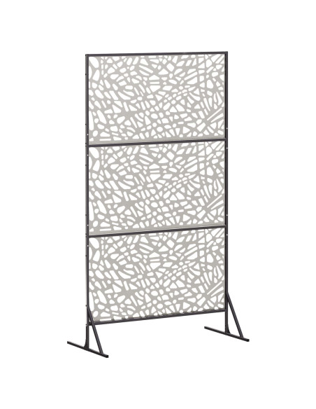 Schermo per Privacy 100 x 50 x 180 cm Acciaio Inox Argento