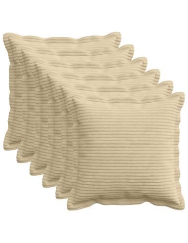 Federa 6 pz HOUTEN Grigio Verde Chiaro 50 x 50 cm corduroy