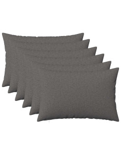 Federa 6 pz HEERLEN Grigio Chiaro 50 x 75 cm Tessuto