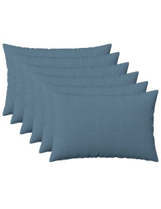 Federa 6 pz HEERLEN Blu jeans 40 x 60 cm Tessuto