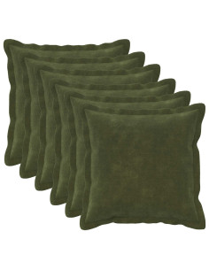 Federa 6 pcs HOUTEN Verde 45 x 45 cm Fleece in microfibra