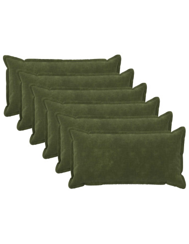 Federa 6 pcs HOUTEN Verde 40 x 80 cm Fleece in microfibra