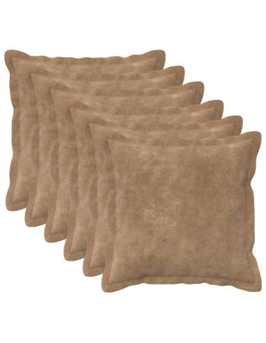 Federa 6 pcs HOUTEN Tortora 50 x 50 cm Fleece in microfibra