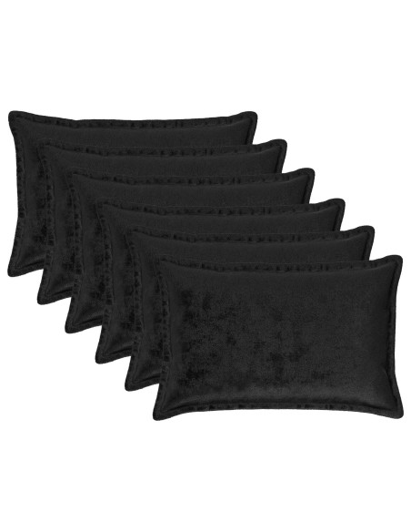 Federa 6 pcs HOUTEN Nero 50 x 70 cm Flanella