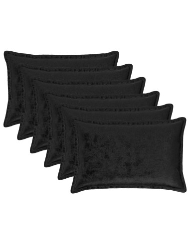Federa 6 pcs HOUTEN Nero 50 x 70 cm Flanella
