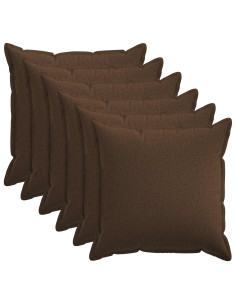 Federa 6 pcs HOUTEN Marrone 60 x 60 cm Lino