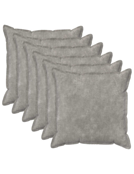 Federa 6 pcs HOUTEN Grigio Chiaro 60 x 60 cm