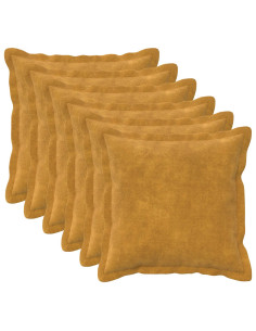 Federa 6 pcs HOUTEN Giallo 50 x 50 cm Fleece in microfibra