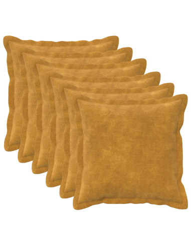 Federa 6 pcs HOUTEN Giallo 50 x 50 cm Fleece in microfibra