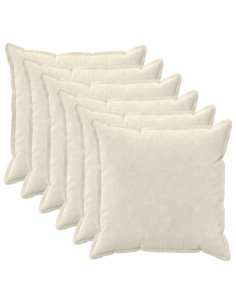 Federa 6 pcs HOUTEN Crema 65 x 65 cm Fleece in microfibra 2