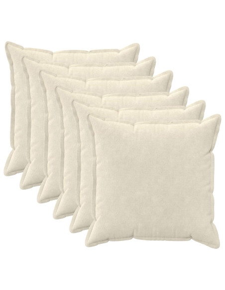 Federa 6 pcs HOUTEN Crema 65 x 65 cm Fleece in microfibra