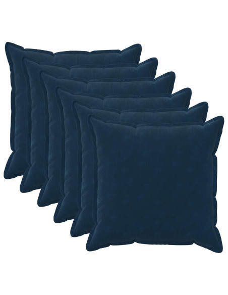 Federa 6 pcs HOUTEN Blu 60 x 60 cm Fleece in microfibra