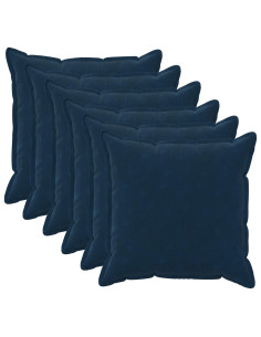 Federa 6 pcs HOUTEN Blu 55 x 55 cm Fleece in microfibra