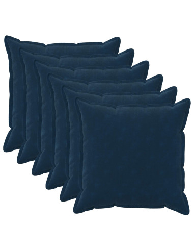 Federa 6 pcs HOUTEN Blu 55 x 55 cm Fleece in microfibra