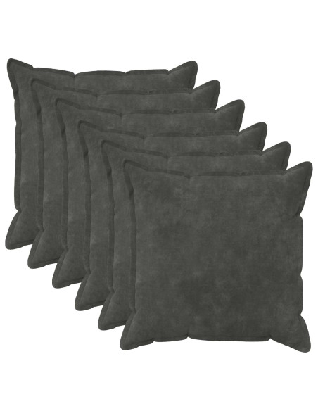 Federa 6 pcs HOUTEN Antracite 55 x 55 cm Fleece in microfibra