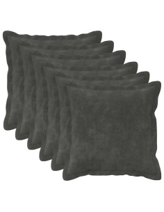 Federa 6 pcs HOUTEN Antracite 50 x 50 cm Fleece in microfibra