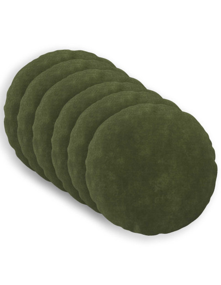 Federa 6 pcs HEERLEN Verde Ø 40 cm Fleece in microfibra