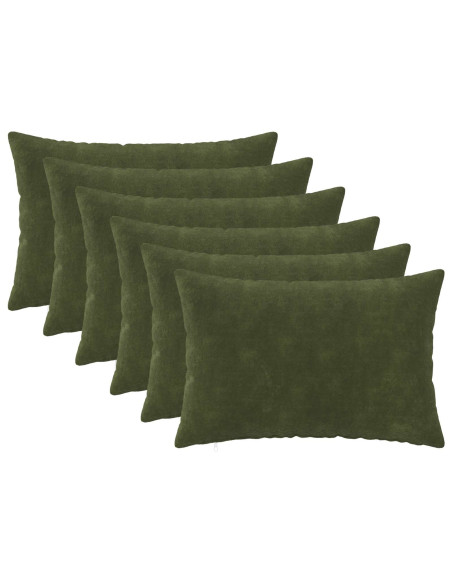 Federa 6 pcs HEERLEN Verde 50 x 75 cm Fleece in microfibra