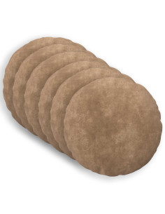 Federa 6 pcs HEERLEN Tortora Ø 60 cm Fleece in microfibra